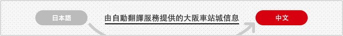 由自動翻譯服務提供的大阪車站城信息