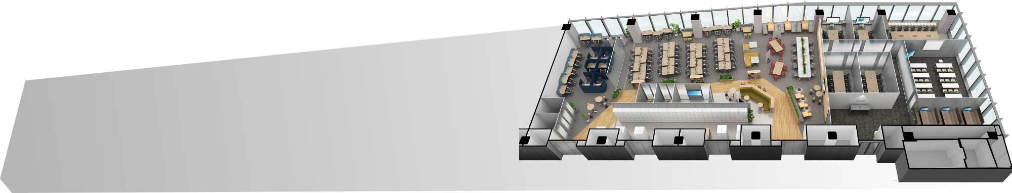 オフィスレイアウト - 大阪駅新駅ビル計画 - 参考画像